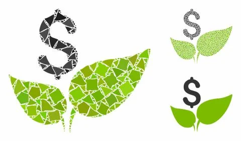 Eco startup Composition Icon of Rugged Elements Illustrazione stock