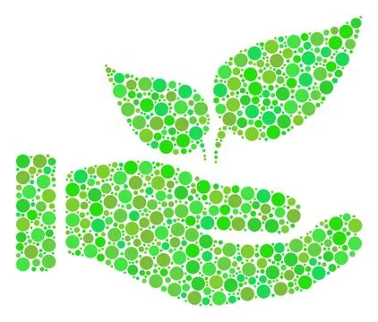 Eco Startup Hand Composition of Dots Illustrazione stock