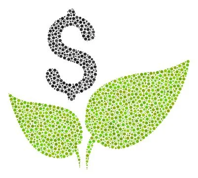 Eco Startup Mosaic of Dots 스톡 일러스트