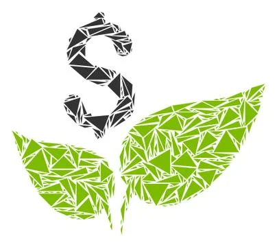 Eco Startup Mosaic of Triangles 스톡 일러스트