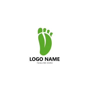 Eco step logo design vector Illustrazione stock