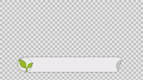 Eco sticker empty title lower third banner 4k animation infographic png+alpha Stockbeeldmateriaal 61040894
