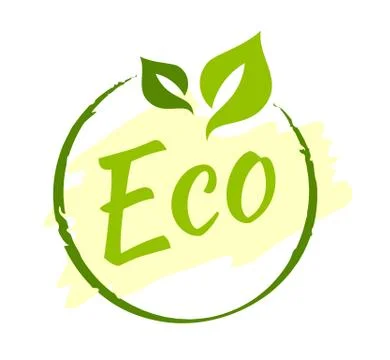 Eco sticker Illustrazione stock