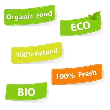 Eco stickers Stock Illustration