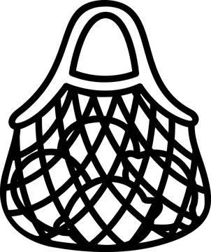 An eco string shopping bag icon Stock Illustration