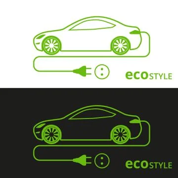 Eco style car Stock Illustration