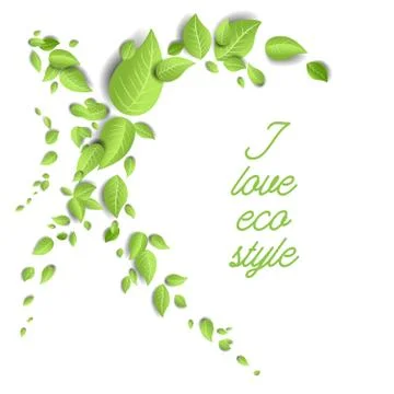 Eco style card Stock Illustration