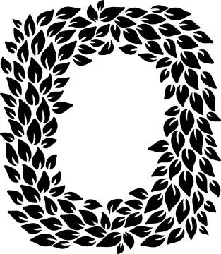Eco style leaves square frame. Eco friendle black pattern with copyspace. Vector Stock Illustration