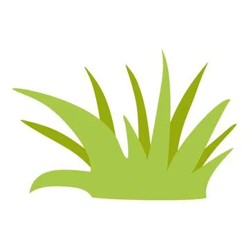 Eco Symbol of Green Grass. Vector Flat Cartoon illustration Isolated on White Stock Illustration