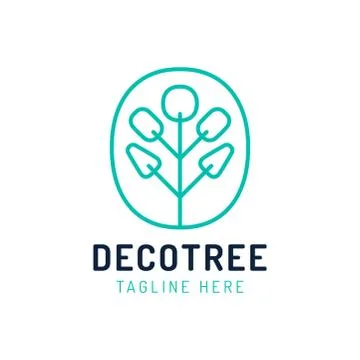 Eco symbol, palm in a tree shape. Bio logo, environmental sign. Humanity and  Stock Illustration