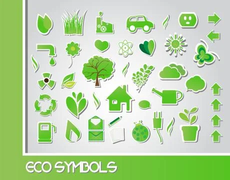 Eco symbols Stock Illustration