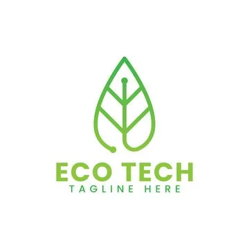 Eco tech logo Stock Illustration