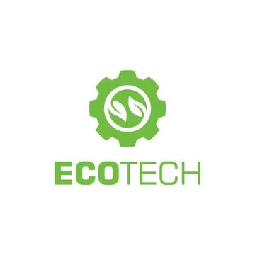 Eco Tech Logo Technology and Element Stock Illustration