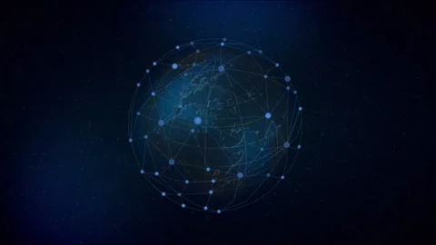 Eco tech planet earth graphic loop for green energy and carbon footprint data Stock Footage 336315605