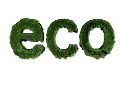 Eco text Stock Illustration