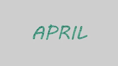 Eco text of the month of April Stock Footage 153316151