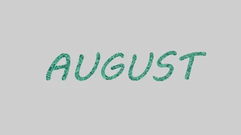 Eco text of the month of August Stock Footage 153316163