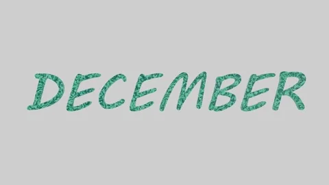 Eco text of the month of December Stock Footage 153316178