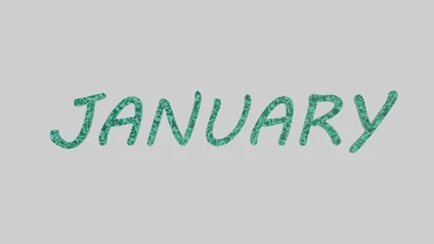 Eco text of the month of January Stock Footage 153316174