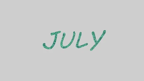Eco text of the month of July Stock Footage 153316202