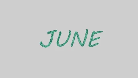 Eco text of the month of June Stock Footage 153316210