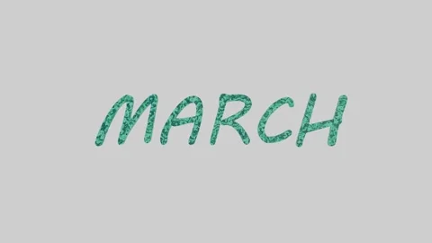 Eco text of the month of March Stock Footage 153316221