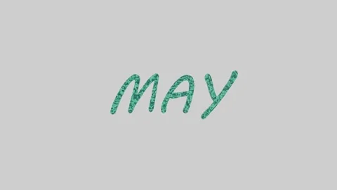 Eco text of the month of May Stock Footage 153316214