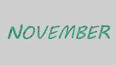Eco text of the month of November Stock Footage 153316226