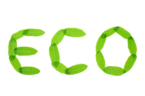 Eco text Stock Photos