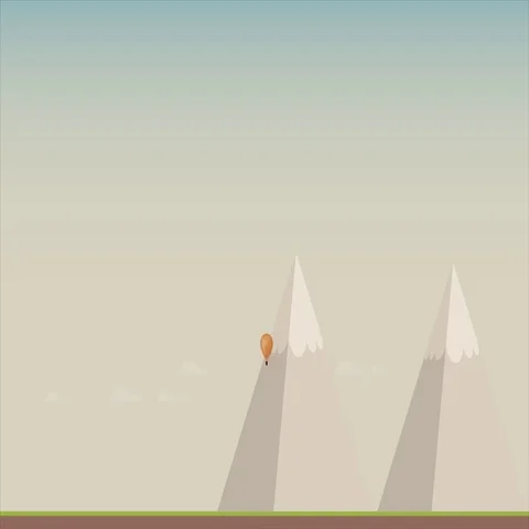 Eco theme. Countryside landscape animated intro in flat style. Stock Footage 69670238