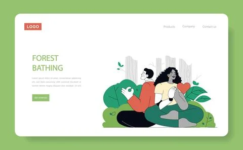 Eco Therapy. Flat Vector Illustration Stock Illustration