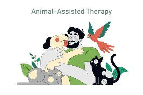 Eco Therapy. Flat Vector Illustration Stock Illustration