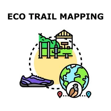 Eco trail mapping concept vector illustration Stock Illustration