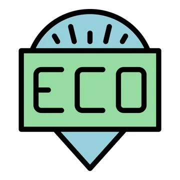 Eco travel icon vector flat Stock Illustration