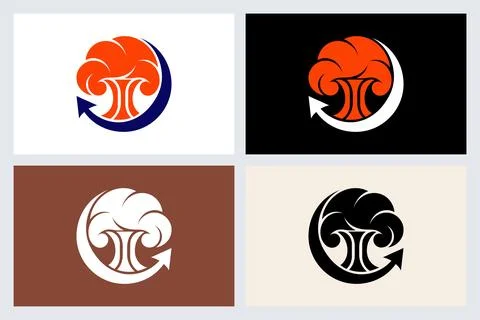 Eco Tree Logo Icon Vector Set Stock Illustration