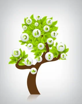 Eco tree vector illustration Stock Illustration