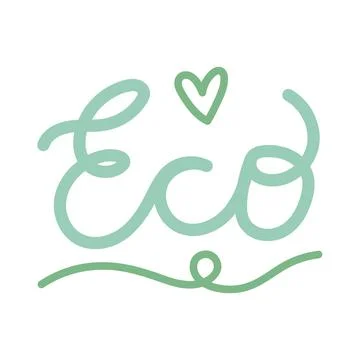 Eco typography handmade Stock Illustration