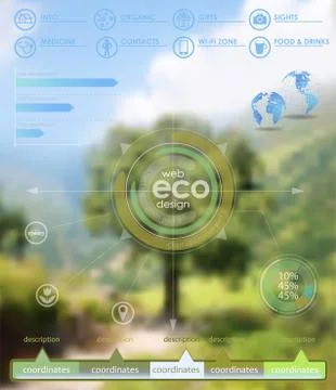 Eco vector backgroung Stock Illustration