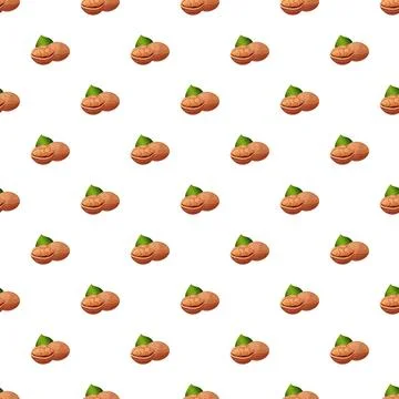 Eco walnut pattern seamless Illustrazione stock