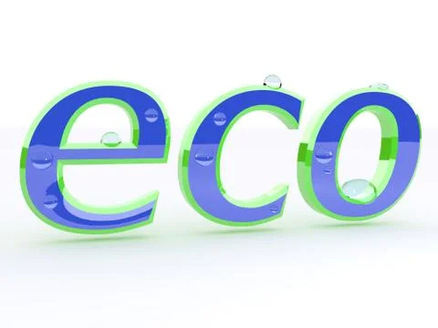 Eco with water drops Illustrazione stock
