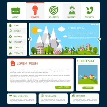 Eco website template 库存插图