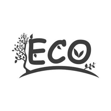 Eco world Vector isolated on white background. Stock Illustration