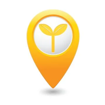 Eco2 MAP pointer yellow Stock Illustration