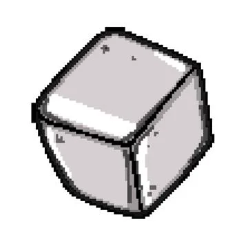 Ecofriendly ice cubes reusable pixel art vector illustration Stock-Illustration
