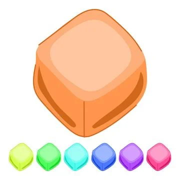 Ecofriendly ice cubes reusable vector cartoon graphic Stock Illustration