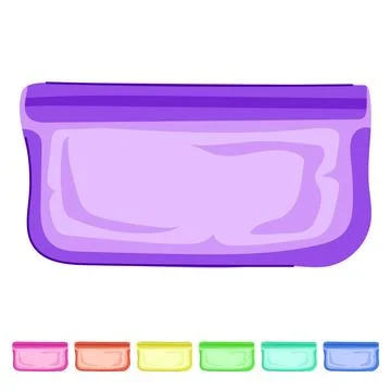 Ecofriendly silicone snack bag vector cartoon graphic Stock Illustration