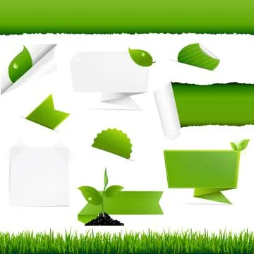 Ecogy Green Set Stock Illustration