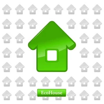 Ecohouse background Stock Illustration