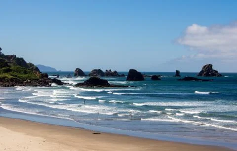 Ecola beach, oregon Stock Photos