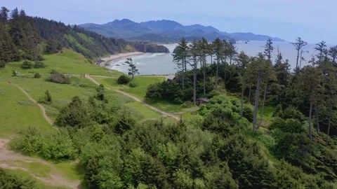 Ecola State Park From Drone Vidéo 199990040